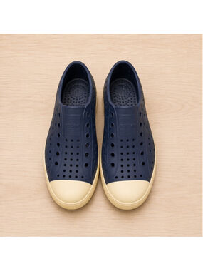 Native Jefferson Kids Slip-On Shoes Navy Cream Size C8